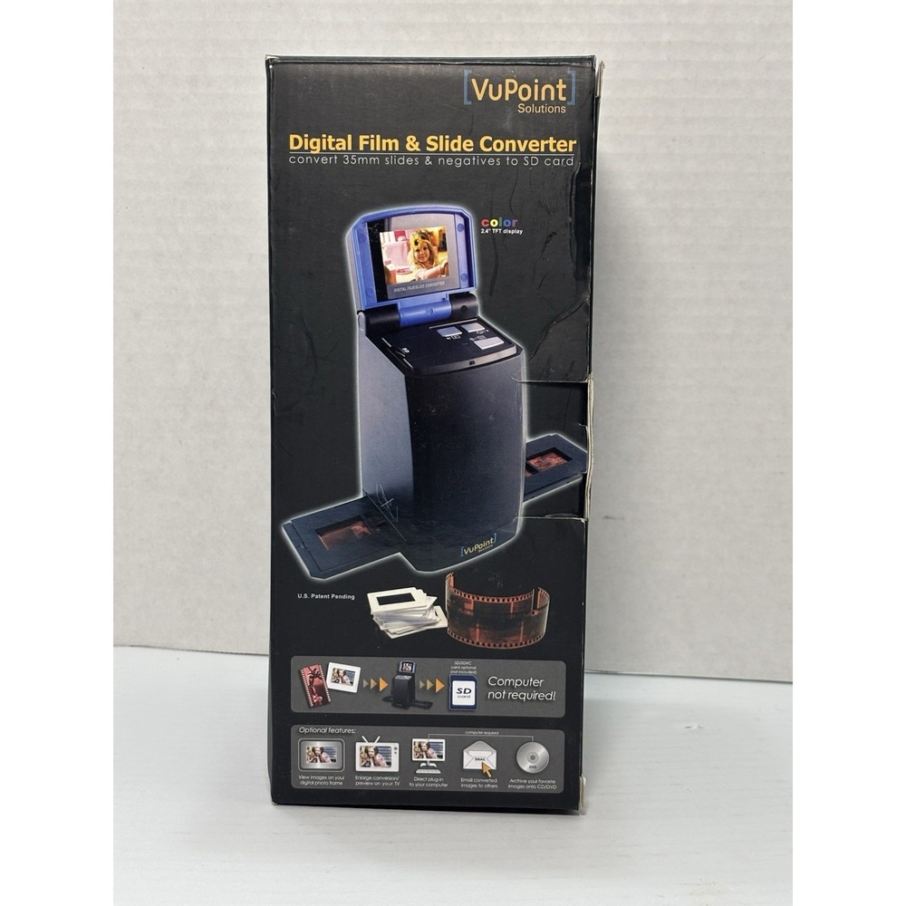 VuPoint Digital Film & Slide Converter 35mm Negative Scanner FC-C520 Open Box